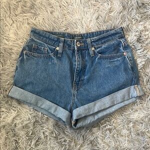 Wild Fable Blue Jean Shorts High-Waisted Cuffed